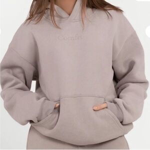 Comfrt Unisex Signature Hoodie oversized Size Xl Color-Bark